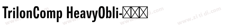 TrilonComp HeavyObli字体转换 TrilonComp HeavyObli字体转换